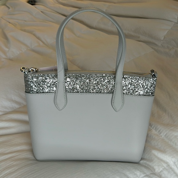 kate spade Handbags - *NEW Kate Spade New York Gray and Silver Glitter Handbag Purse